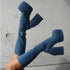 Thick Soled High-heeled Cowboy Boots
